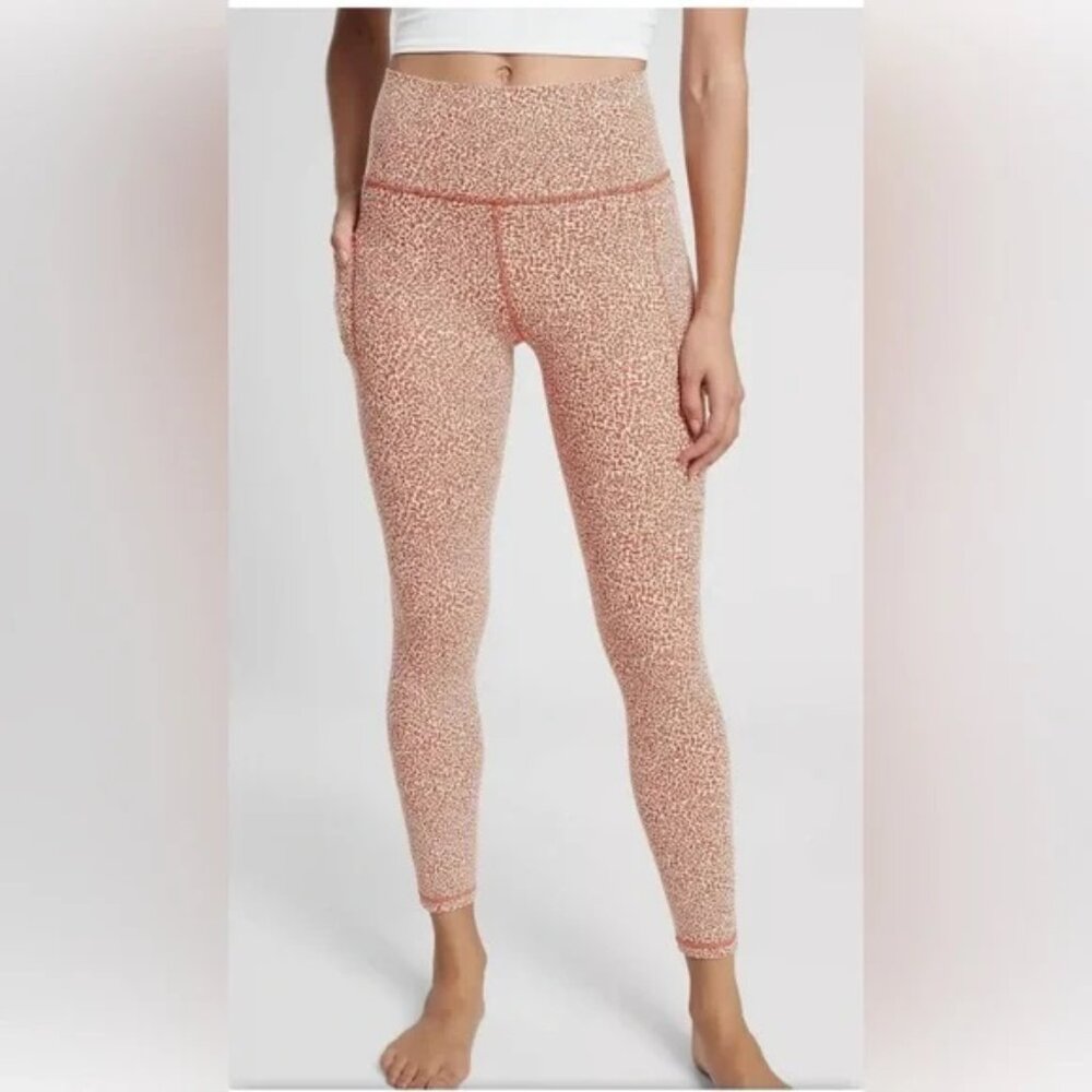 Athleta Salutation Stash II Textured Tight 7/8 Length Leggings Womens Size Small